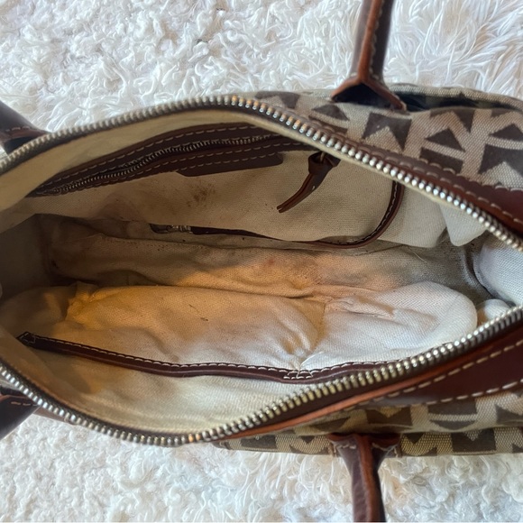 Michael Kors Logo Fabric & Leather Handbag - Picture 5 of 8